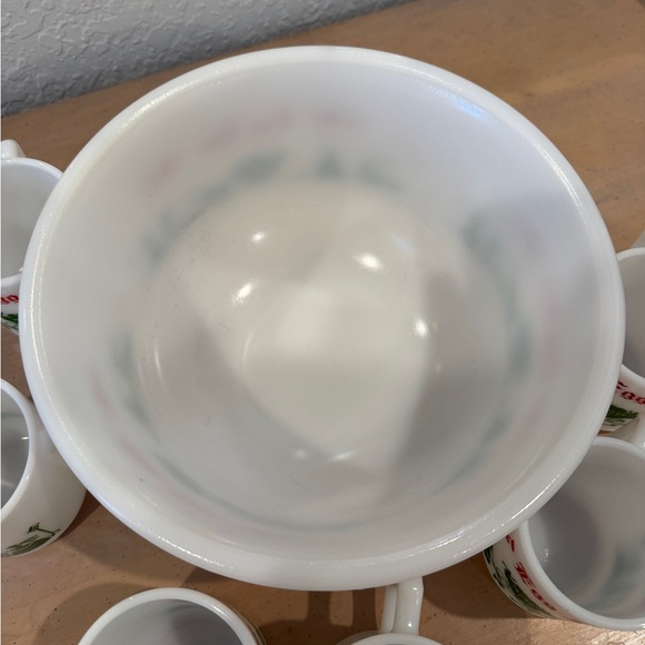 Holiday Egg Nog Mugs with Green and Red Design - Picture 4 of 4